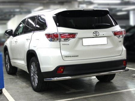Toyota Highlander 2010-2013г.в.-Защита заднего бампера полноразмерная d-60